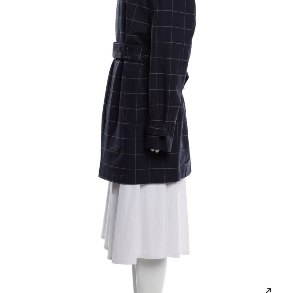 Navy Checkered Coat with Belt by Michael Kors,
Length: 36.75" - Picture 3 of 4